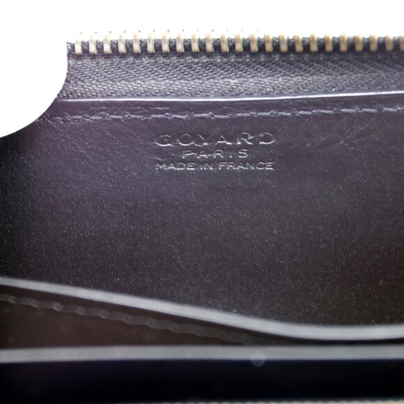 🔴 Goyard Matignon Zipped Wallet - Black Goyardine - Picture 8 of 9